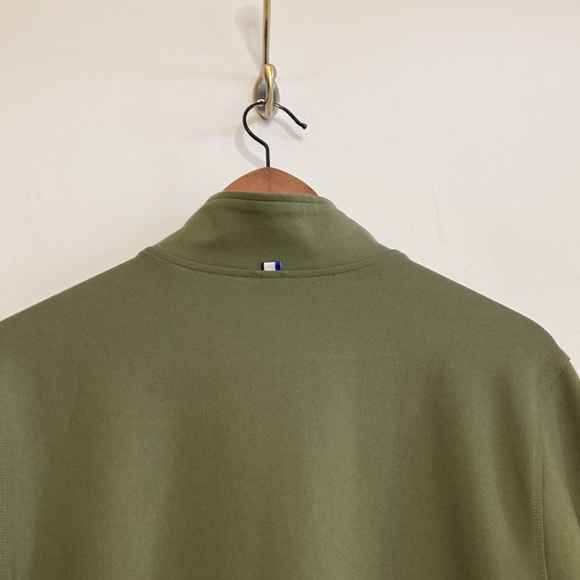 Kit and Ace Shirt Mens Medium Green Quarter Zip Pullover Zip Pocket Athleisure - Picture 4 of 13